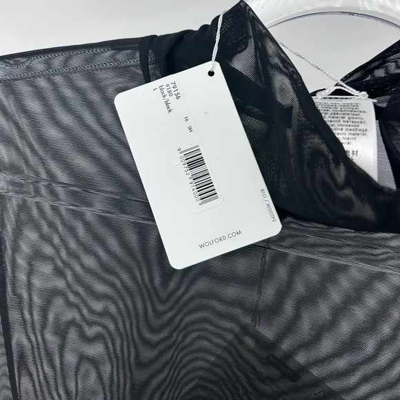 NWT Wolford Tulle Body  Black Color  Size Large 79156 - 25 - Picture 3 of 11